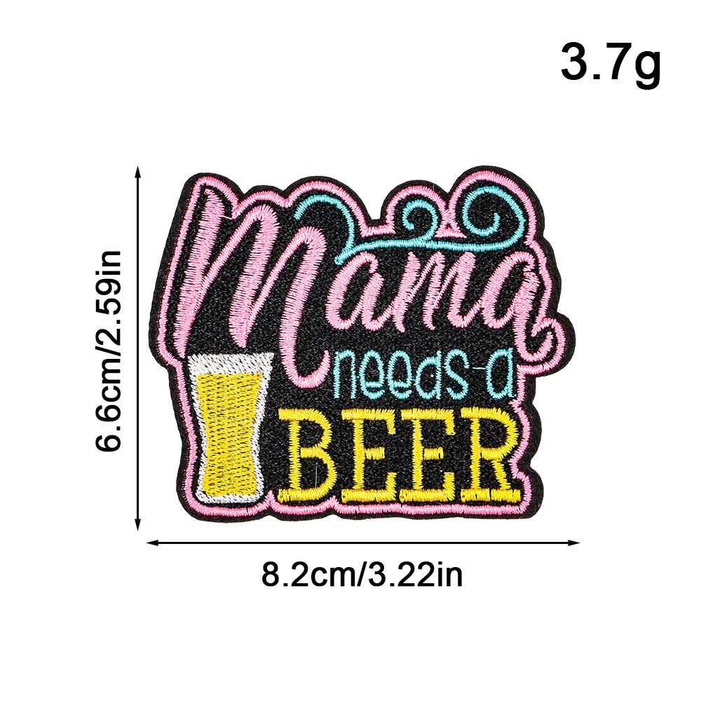 Wholesale Embroidered colorful English alphabet stickers